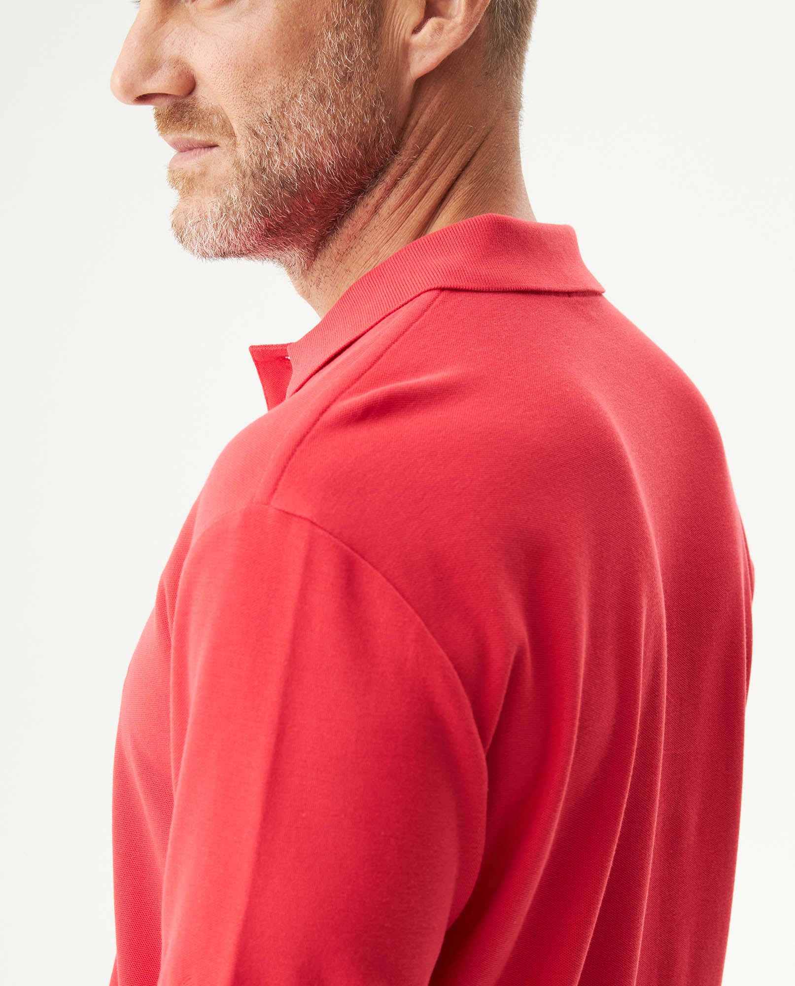 Mens Regular Fit Short Sleeve Polo Shirt in Cotton, Compass - Red 63_609G000_ROJ181564_7