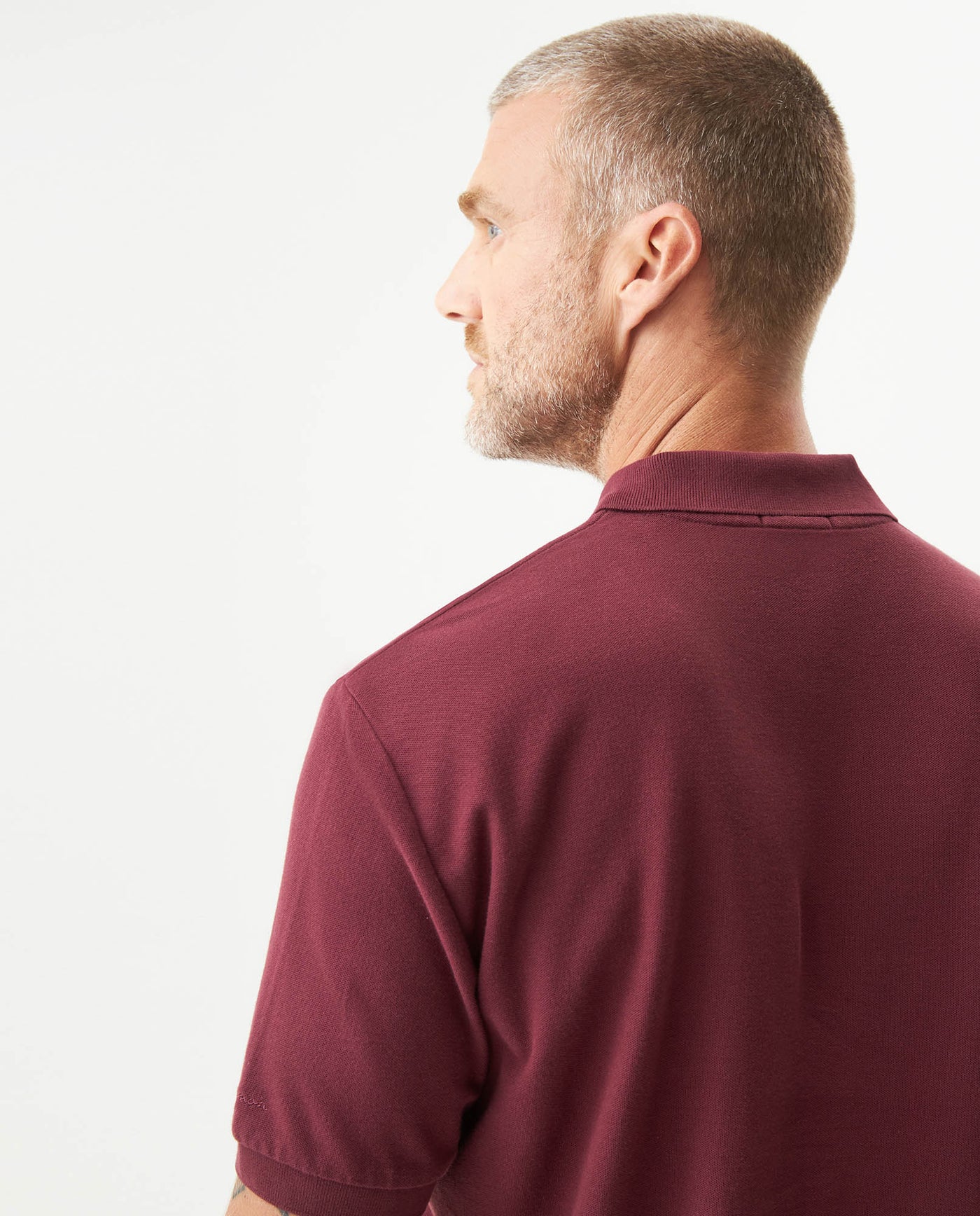 Mens Regular Fit Short Sleeve Polo Shirt in Cotton, Compass - Red 63_609G000_ROJ191725_7