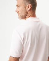 Mens Regular Fit Short Sleeve Polo Shirt in Cotton, Compass - Pink 63_609G000_ROS153207_7