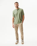 Mens Regular Fit Short Sleeve Polo Shirt in Cotton, Compass - Green 63_609G000_VER170115_4