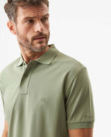 Mens Regular Fit Short Sleeve Polo Shirt in Cotton, Compass - Green 63_609G000_VER170115_5
