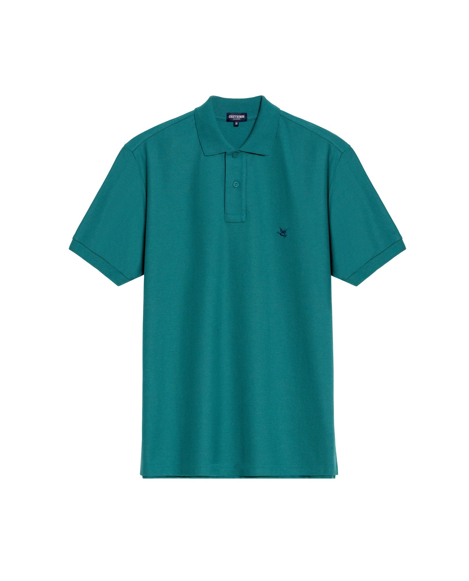 Mens Regular Fit Short Sleeve Polo Shirt in Cotton, Compass - Green 63_609G000_VER185315_3