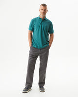 Mens Regular Fit Short Sleeve Polo Shirt in Cotton, Compass - Green 63_609G000_VER185315_4