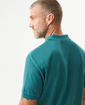 Mens Regular Fit Short Sleeve Polo Shirt in Cotton, Compass - Green 63_609G000_VER185315_7