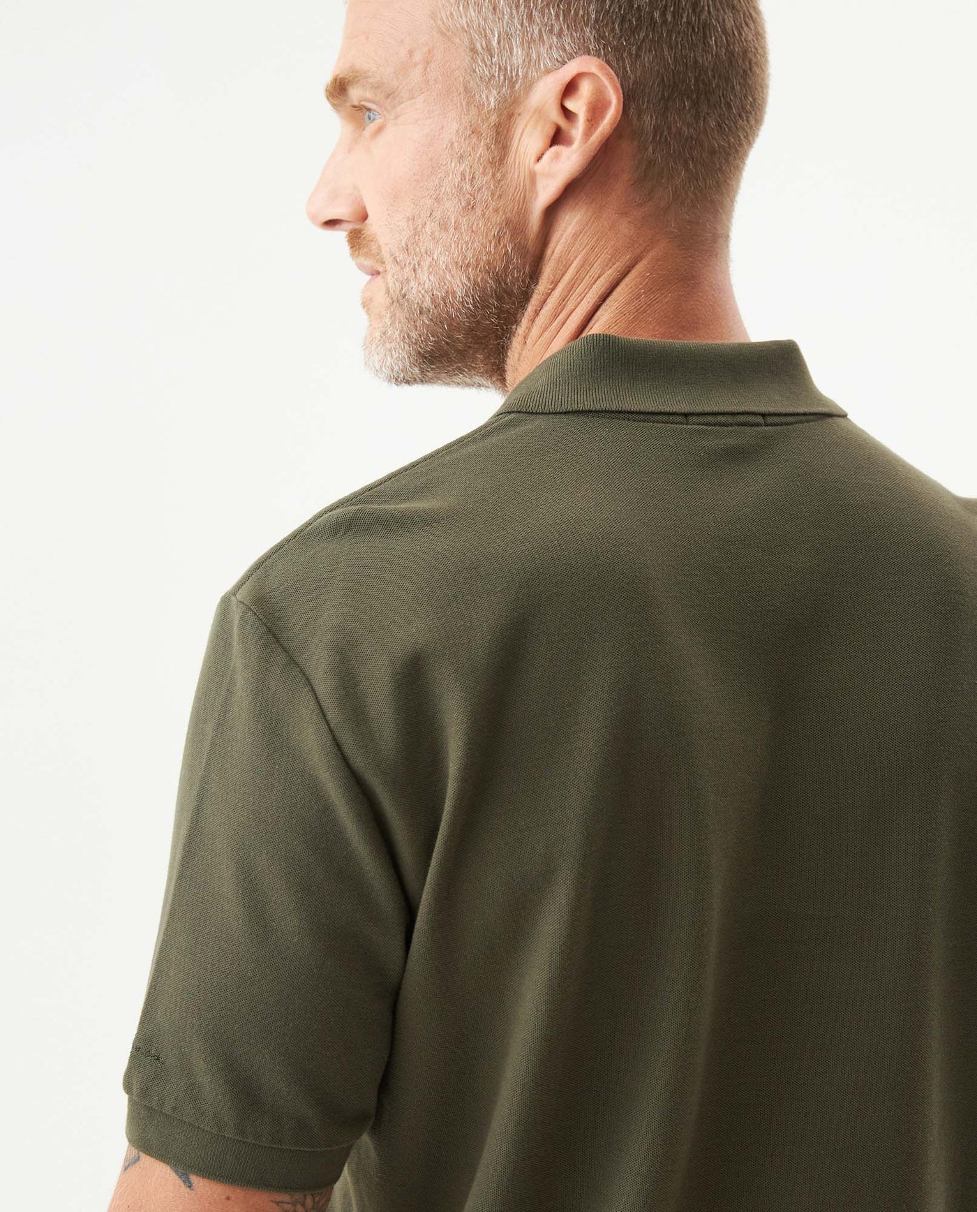 Mens Regular Fit Short Sleeve Polo Shirt in Cotton, Compass - Green 63_609G000_VER190414_7