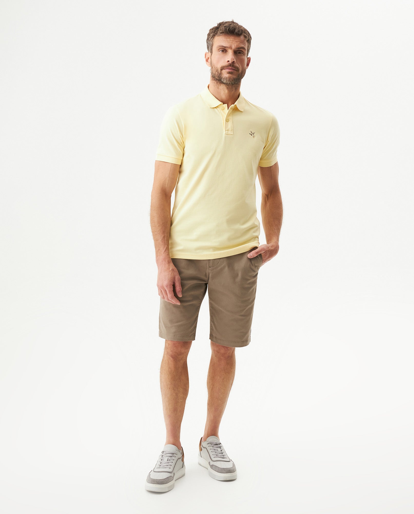Camiseta Tipo Polo para Hombre - Yellow 63_609G001_AMA110618_4