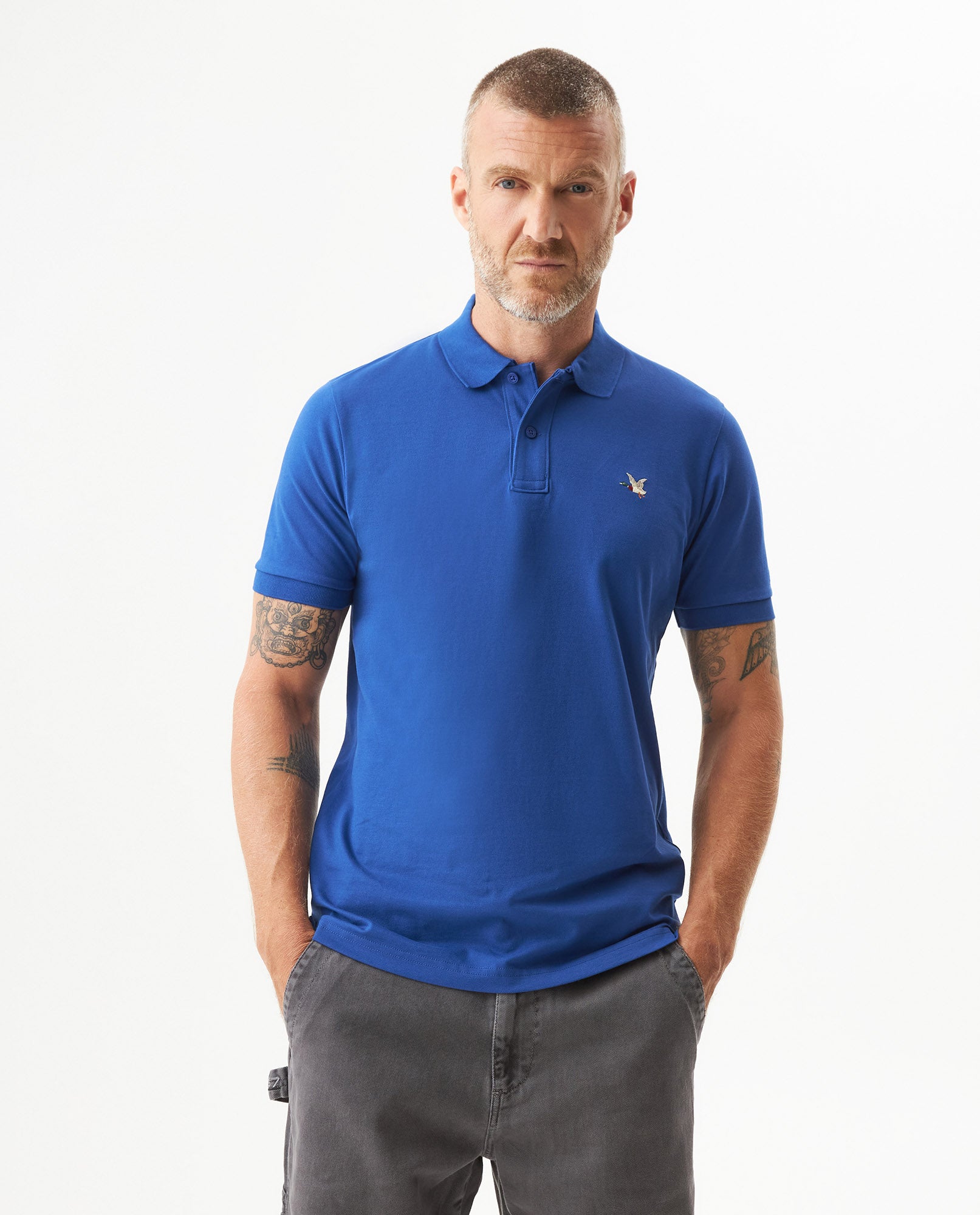 Camiseta Tipo Polo para Hombre - Blue 63_609G001_AZU193953_0