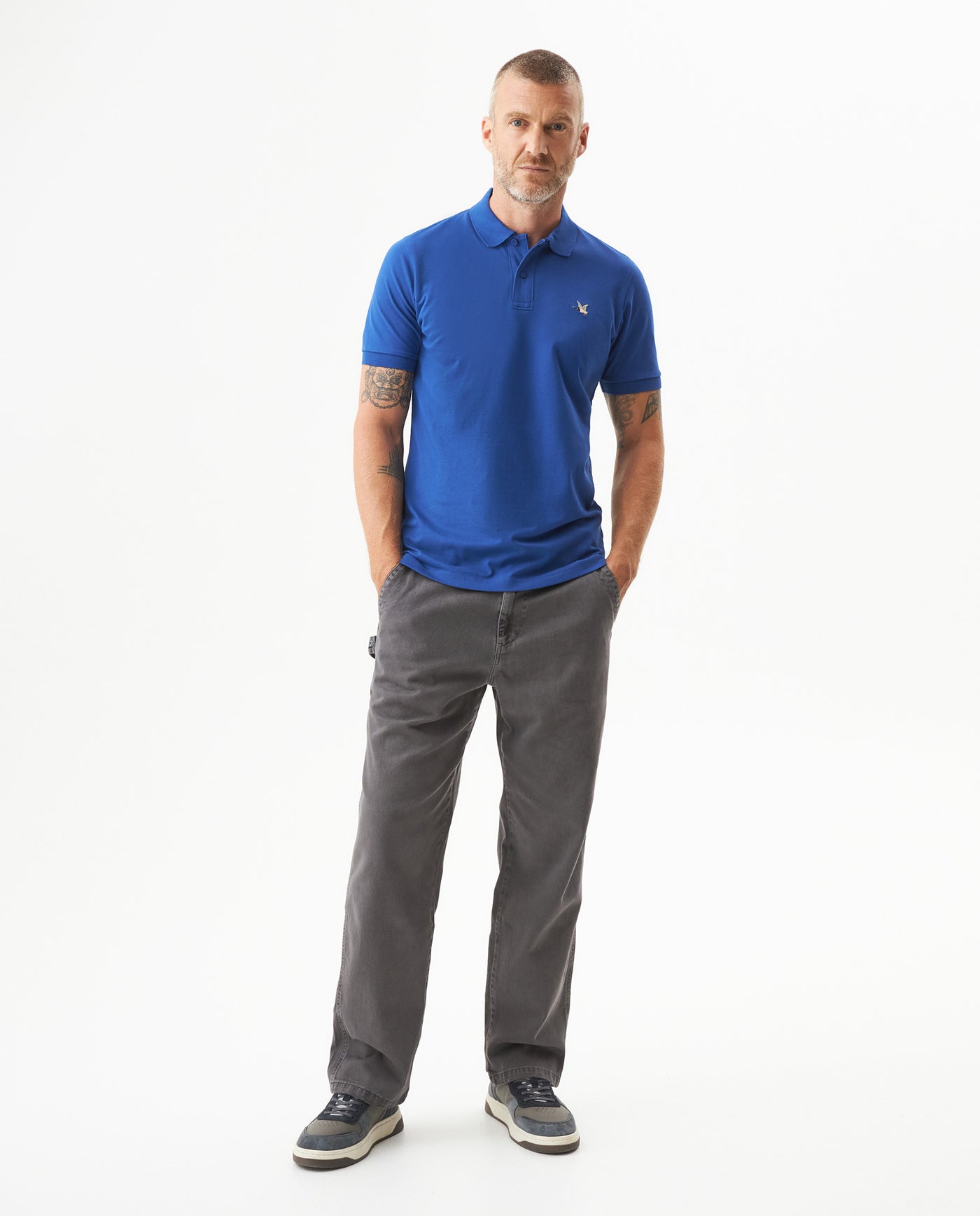 Camiseta Tipo Polo para Hombre - Blue 63_609G001_AZU193953_4