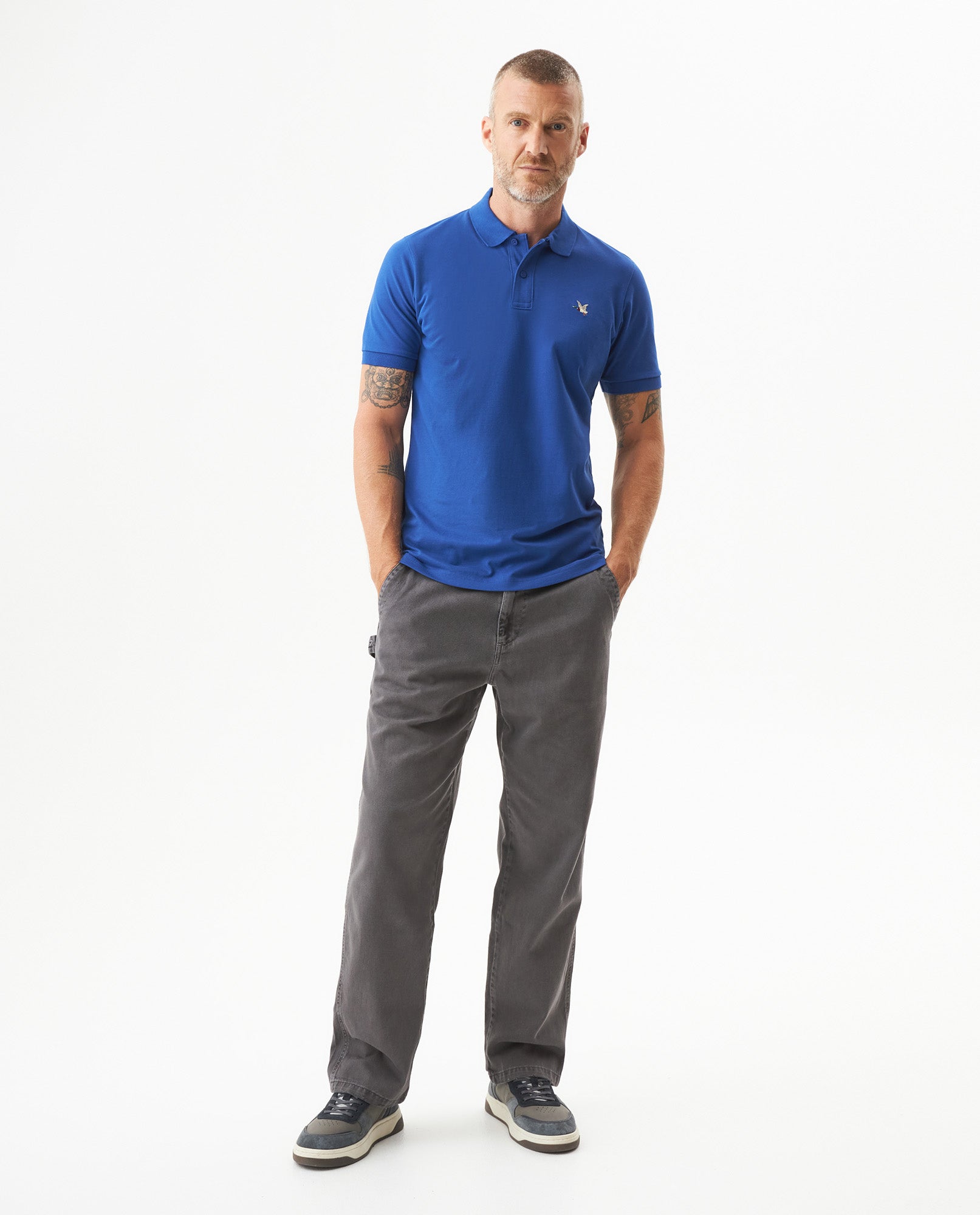 Camiseta Tipo Polo para Hombre - Blue 63_609G001_AZU193953_4