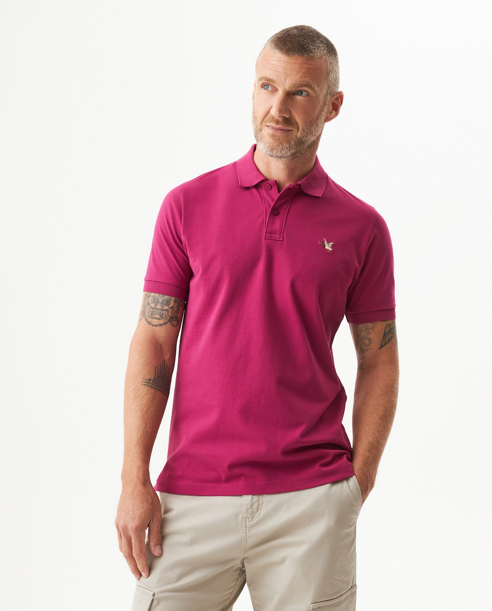 Camiseta Tipo Polo para Hombre - Purple 63_609G001_MOR192432_0