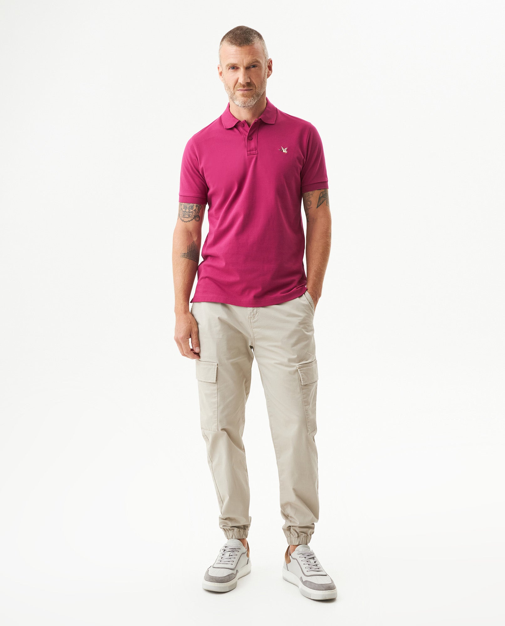 Camiseta Tipo Polo para Hombre - Purple 63_609G001_MOR192432_4