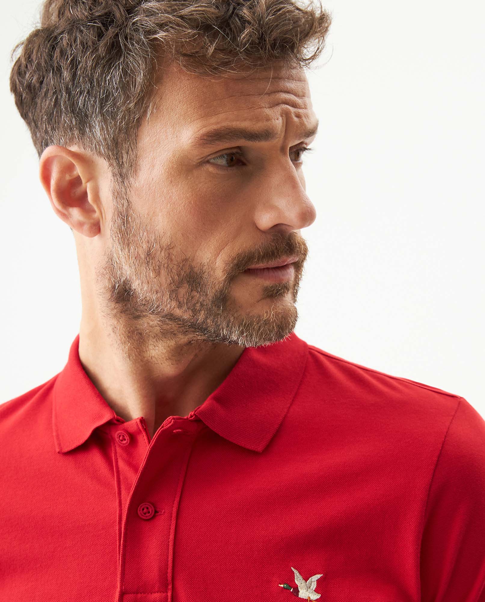 Camiseta Tipo Polo para Hombre - Red 63_609G001_ROJ171654_5
