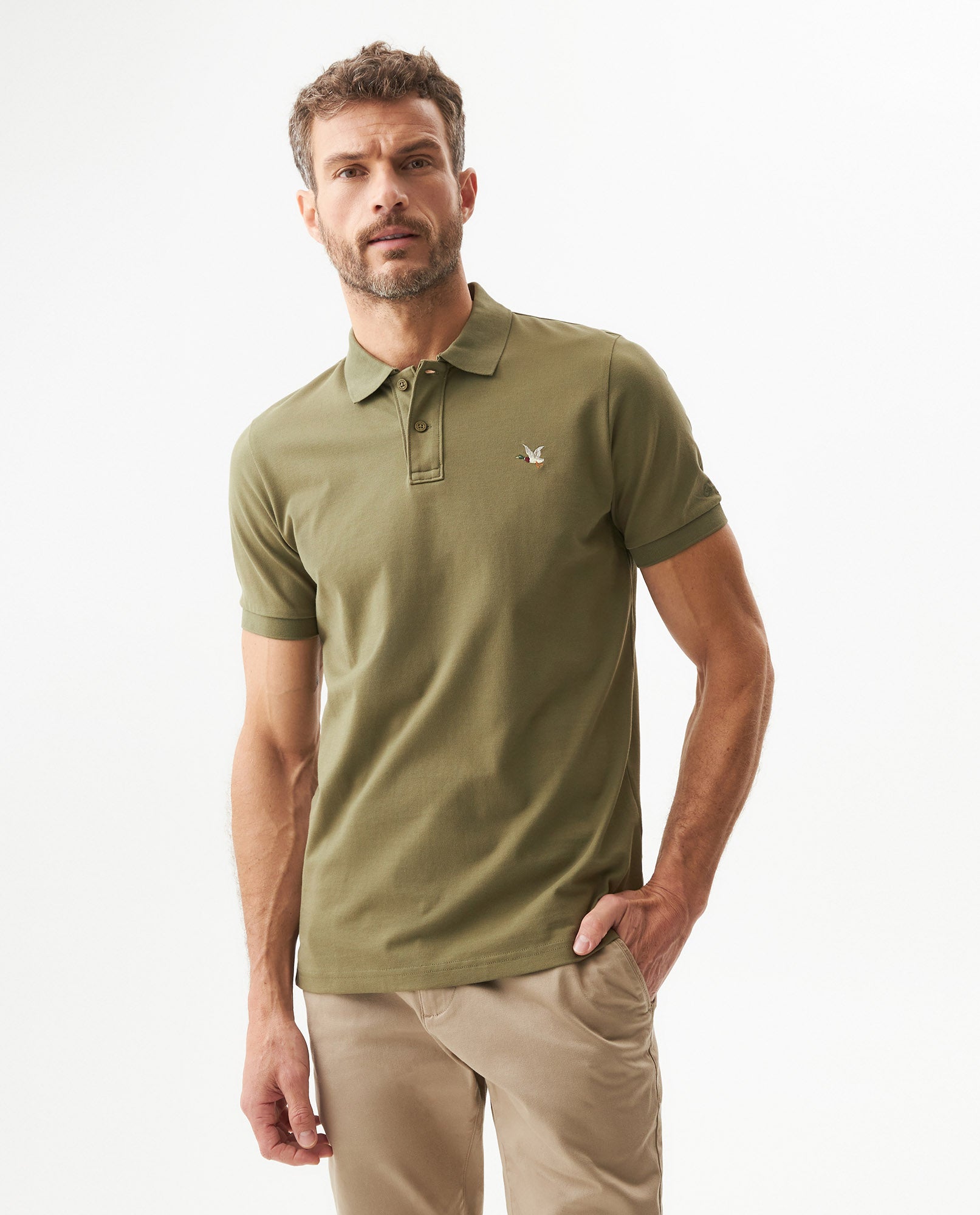 Camiseta Tipo Polo para Hombre - Green 63_609G001_VER180521_0