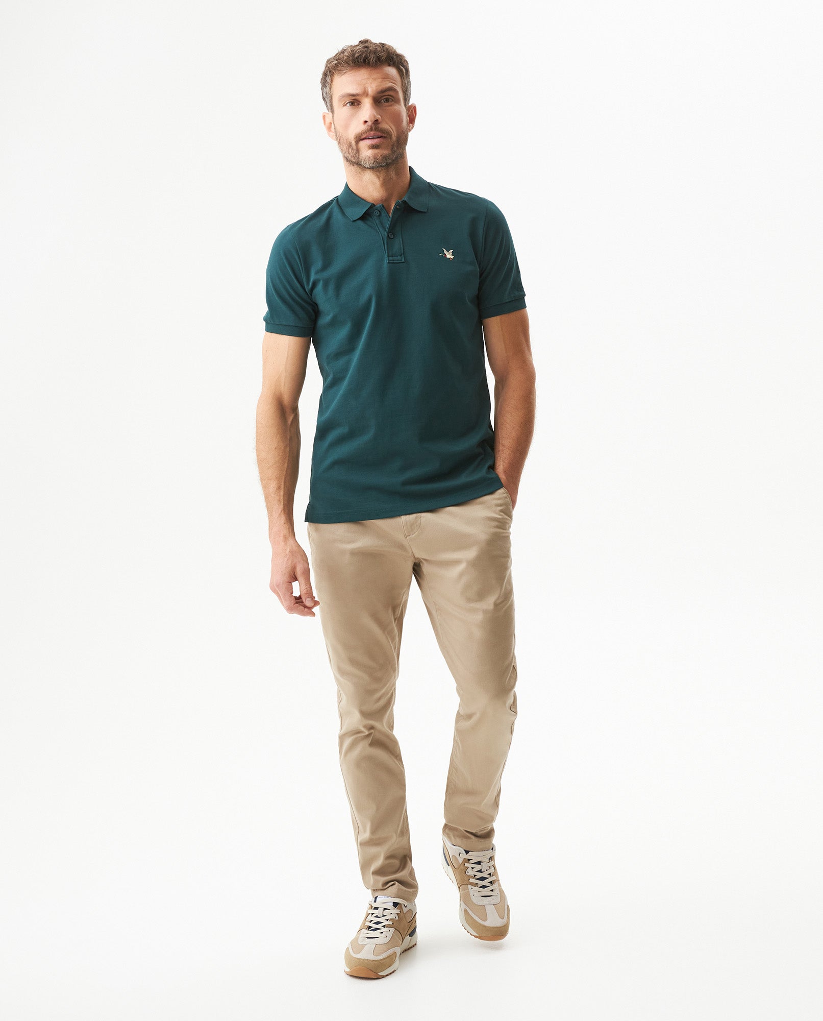 Camiseta Tipo Polo para Hombre - Green 63_609G001_VER195320_4