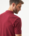 Men's Slim Fit Mandarin Collar Polo Shirt in Cotton Stretch Blend, Marine 609G002 - 6