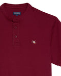 Men's Slim Fit Mandarin Collar Polo Shirt in Cotton Stretch Blend, Marine 609G002 - 7
