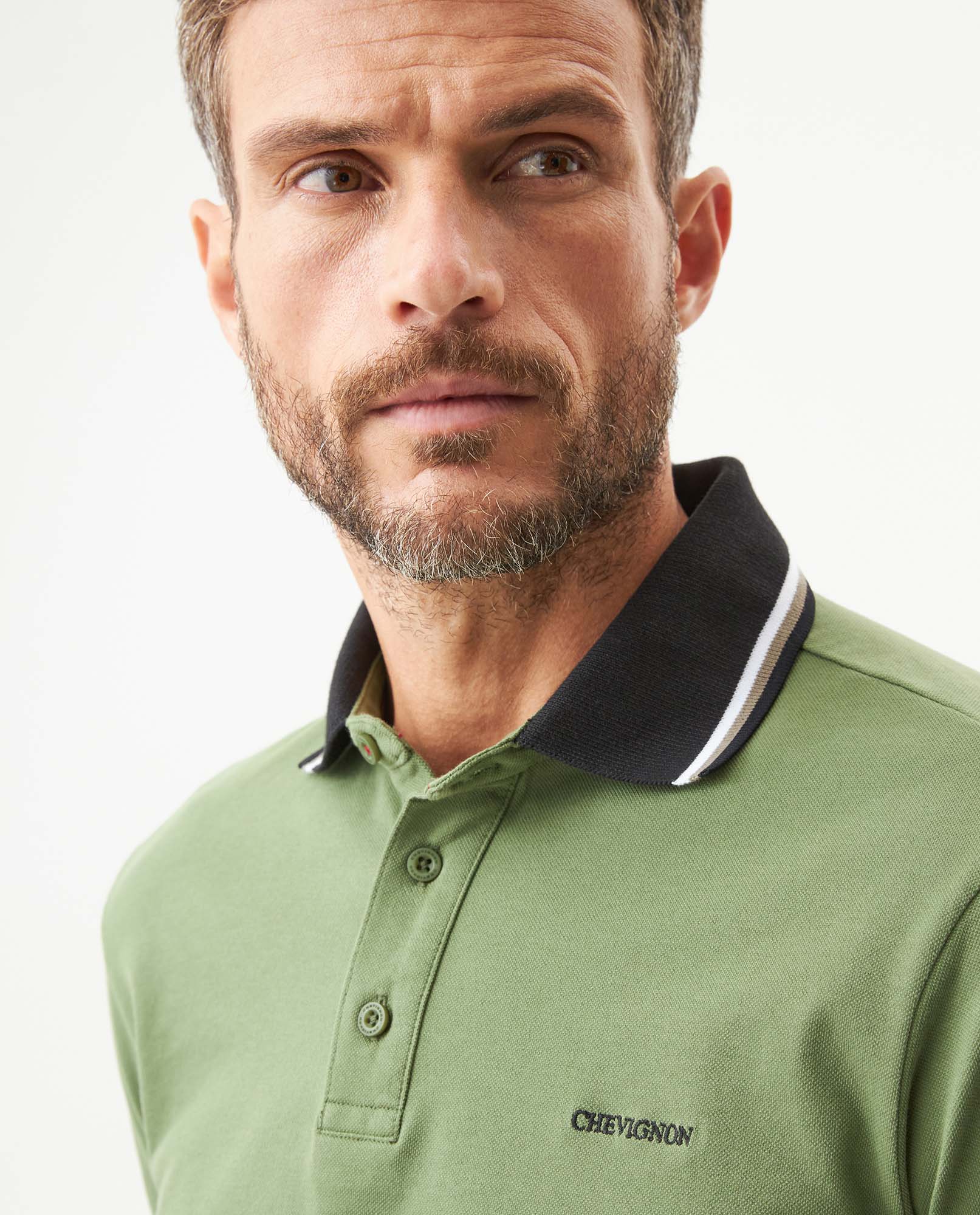 Men's Slim Fit Polo Shirt in Cotton Stretch Blend, Horizon 609G003 - 4