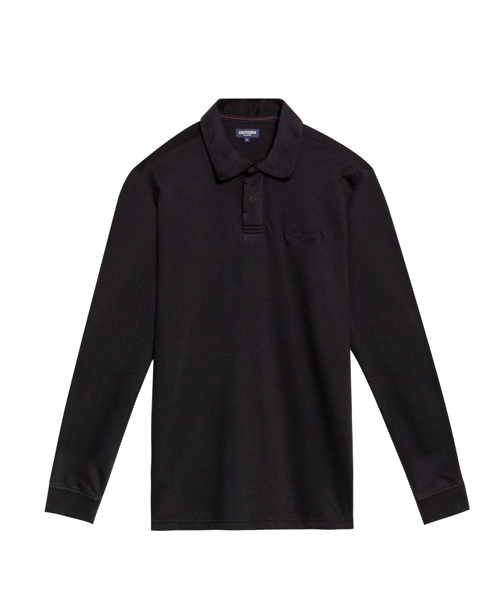 Men's Long Sleeve Relaxed Fit Polo Shirt in Cotton-Polyester Blend, Dock 609G004 - 2
