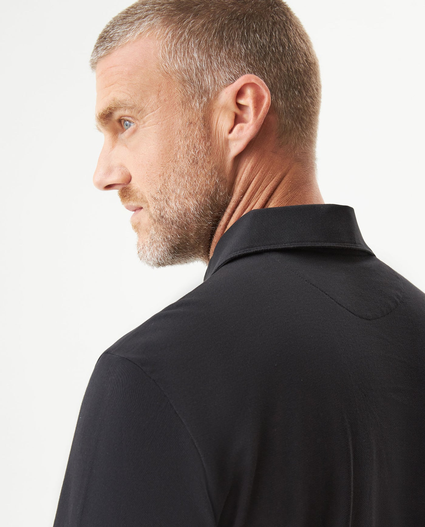 Men's Long Sleeve Relaxed Fit Polo Shirt in Cotton-Polyester Blend, Dock 609G004 - 6