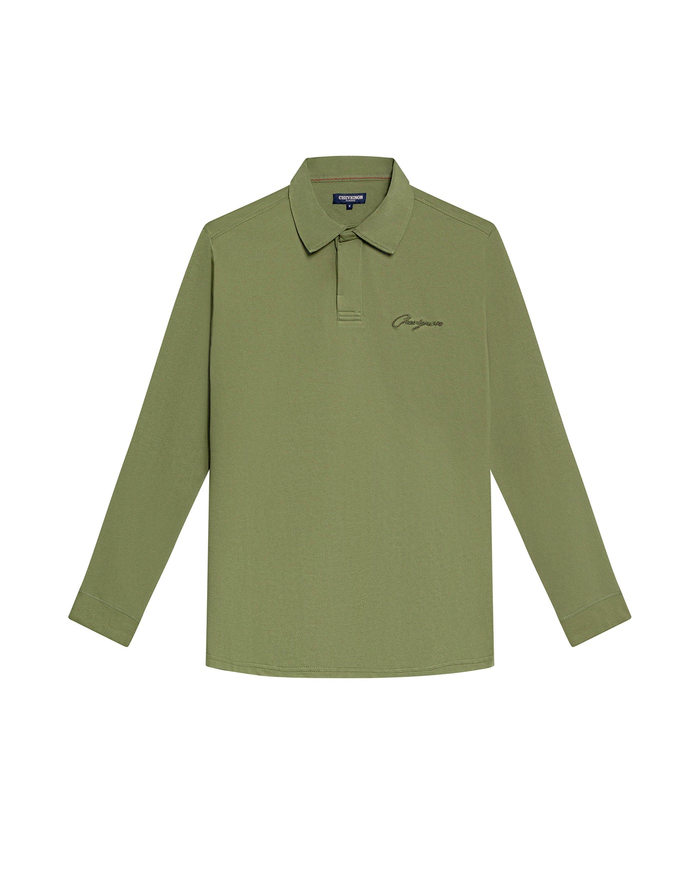 Men's Long Sleeve Relaxed Fit Polo Shirt in Cotton-Polyester Blend, Dock 609G004 - 2