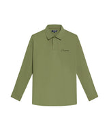 Men's Long Sleeve Relaxed Fit Polo Shirt in Cotton-Polyester Blend, Dock 609G004 - 2