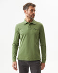 Men's Long Sleeve Relaxed Fit Polo Shirt in Cotton-Polyester Blend, Dock 609G004 - 1