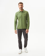 Men's Long Sleeve Relaxed Fit Polo Shirt in Cotton-Polyester Blend, Dock 609G004 - 3