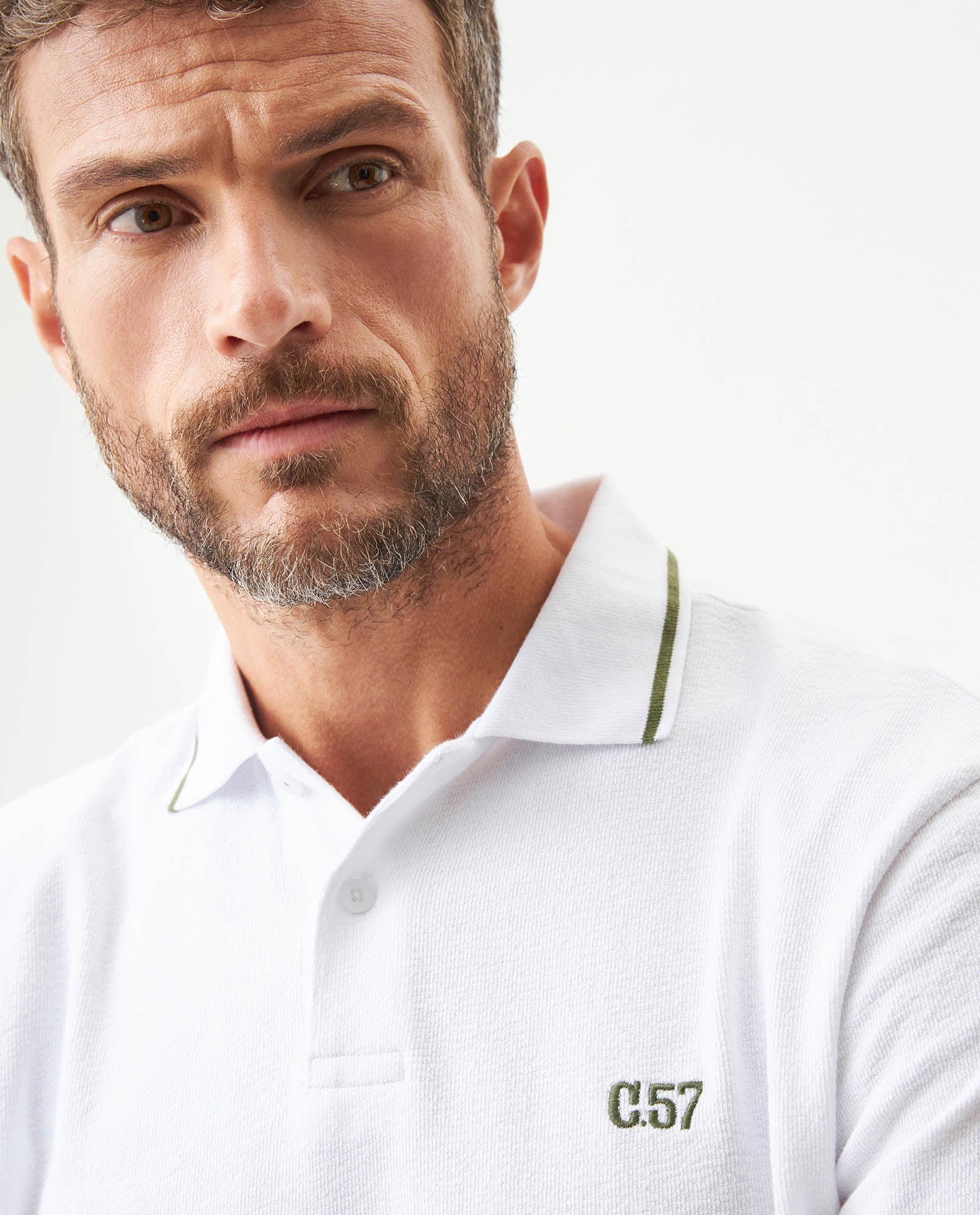 Men's Polo Shirt - White 609G005 - 4
