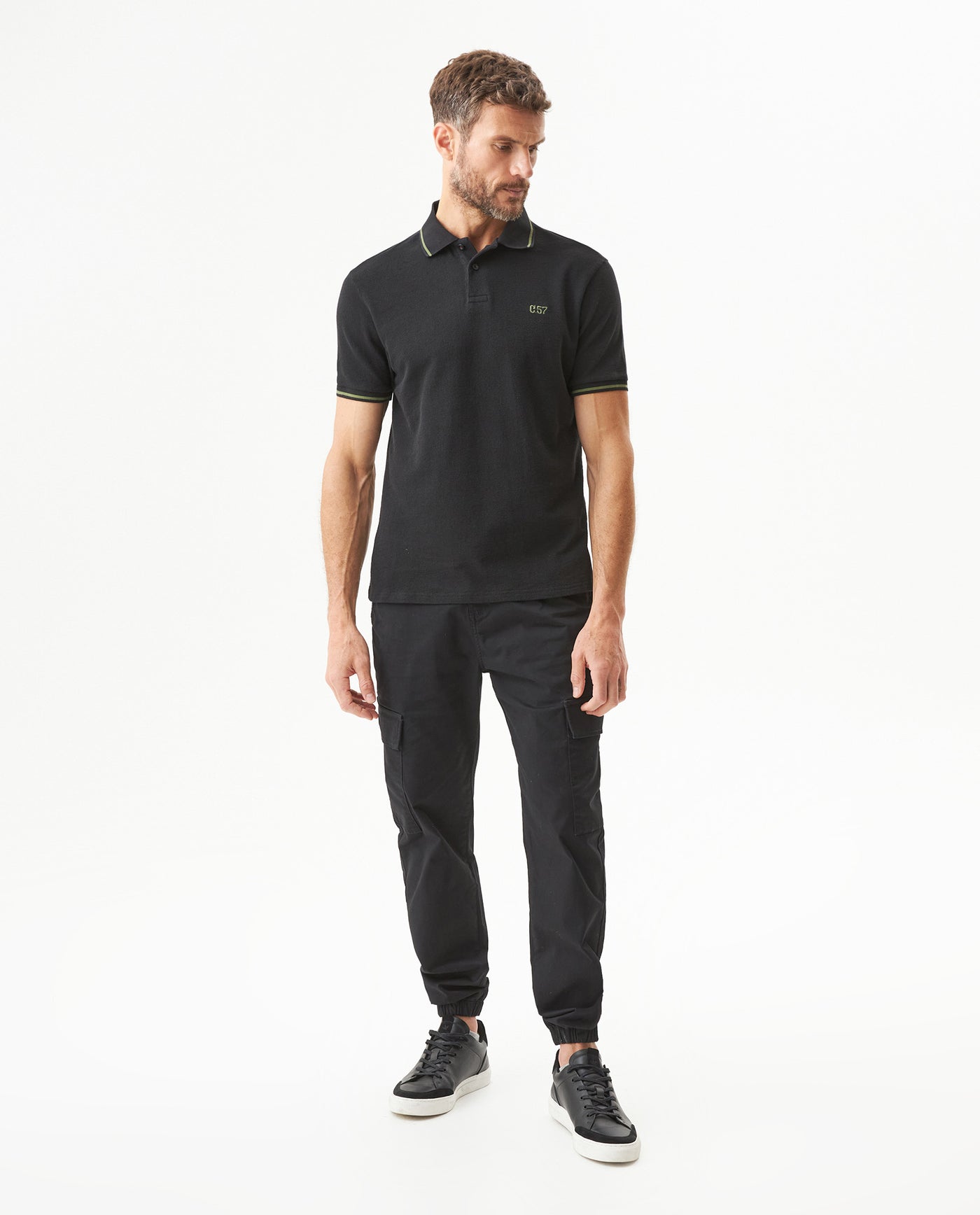 Men's Polo Shirt - Black 609G005 - 3