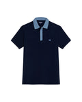Men's Slim Fit Polo Shirt in Cotton Stretch Blend, Weathered - 1