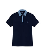 Men's Slim Fit Polo Shirt in Cotton Stretch Blend, Weathered - 1