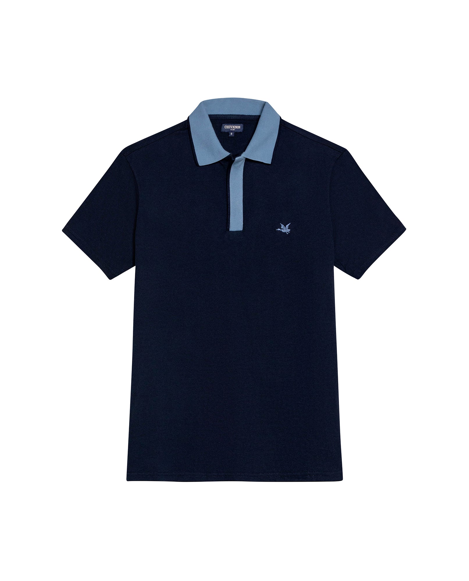 Men's Slim Fit Polo Shirt in Cotton Stretch Blend, Weathered - 1
