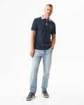 Men's Slim Fit Polo Shirt in Cotton Stretch Blend, Weathered - 3