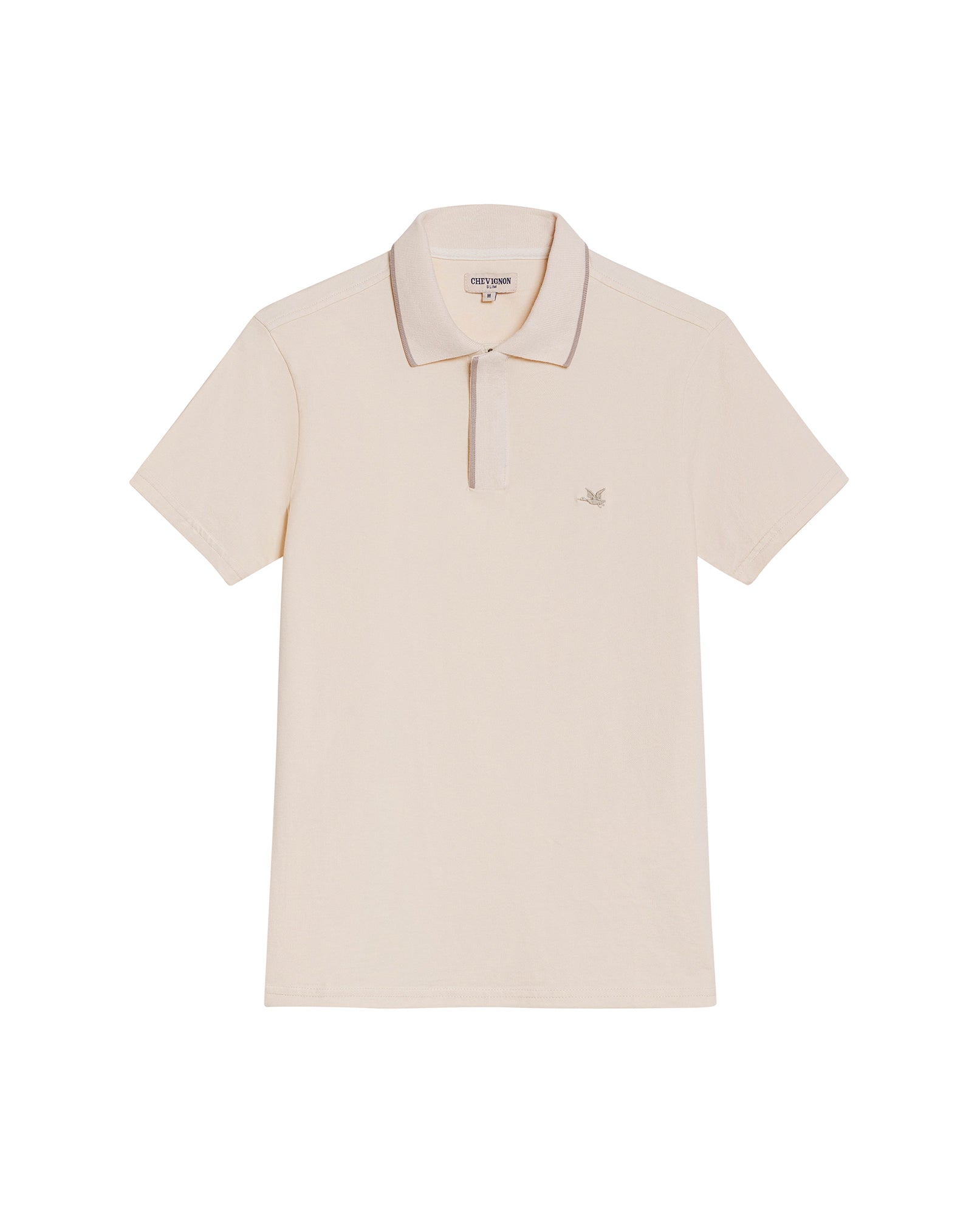 Men's Slim Fit Polo Shirt in Cotton Stretch Blend, Weathered - 1