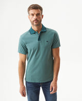 Men's Slim Fit Polo Shirt in Cotton Stretch Blend, Weathered - 2