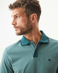 Men's Slim Fit Polo Shirt in Cotton Stretch Blend, Weathered - 4