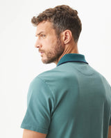 Men's Slim Fit Polo Shirt in Cotton Stretch Blend, Weathered - 6