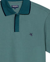 Men's Slim Fit Polo Shirt in Cotton Stretch Blend, Weathered - 7