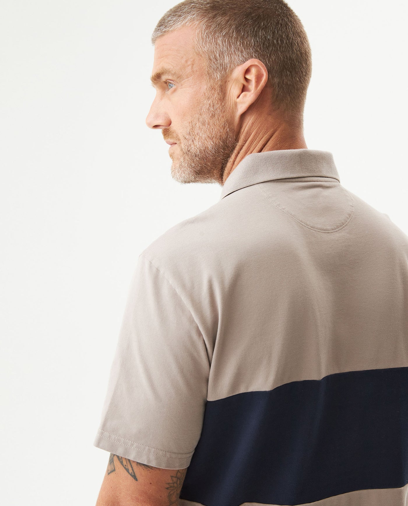 Men's Relaxed Fit Short Sleeve Polo Shirt in Cotton Stretch Blend, Harborline 609G007 - 6