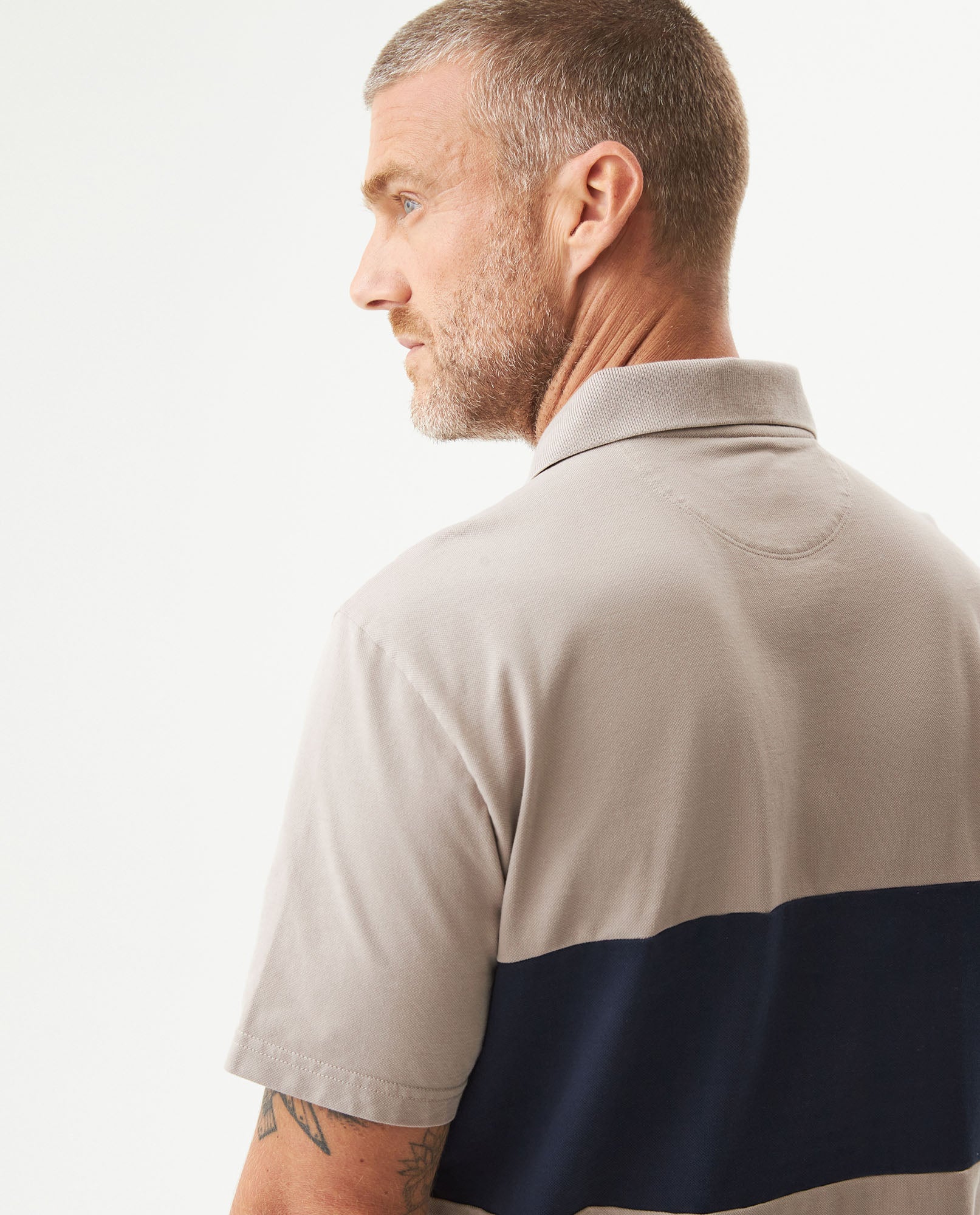 Men's Relaxed Fit Short Sleeve Polo Shirt in Cotton Stretch Blend, Harborline 609G007 - 6