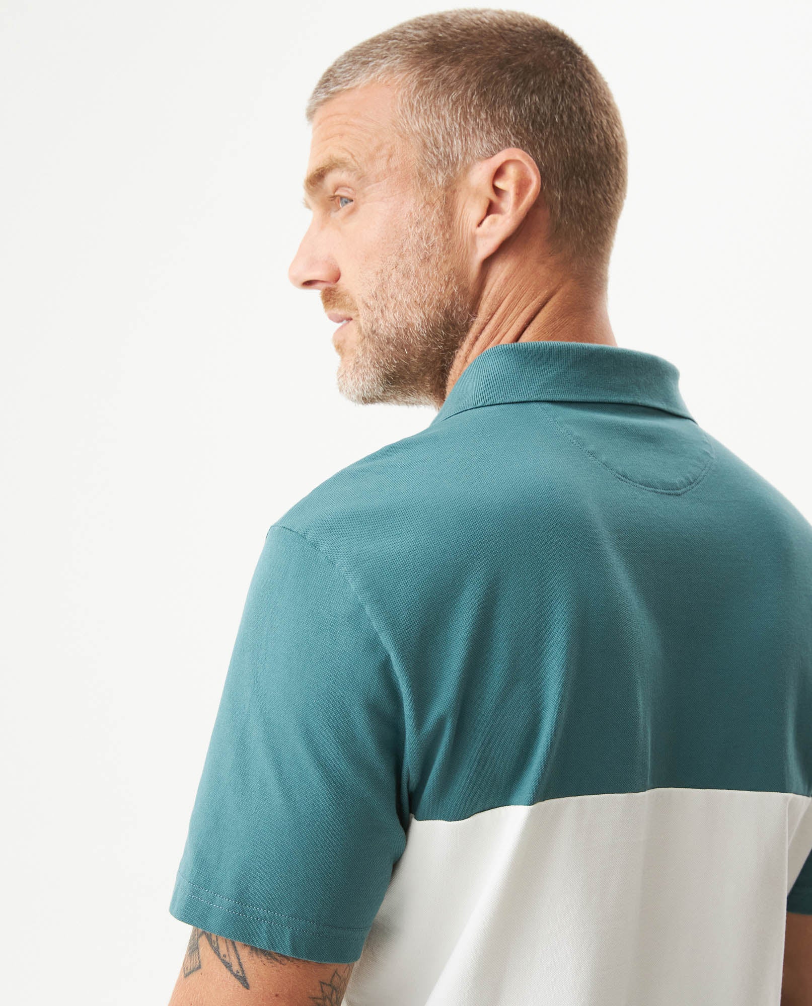 Men's Relaxed Fit Short Sleeve Polo Shirt in Cotton Stretch Blend, Harborline 609G007 - 6
