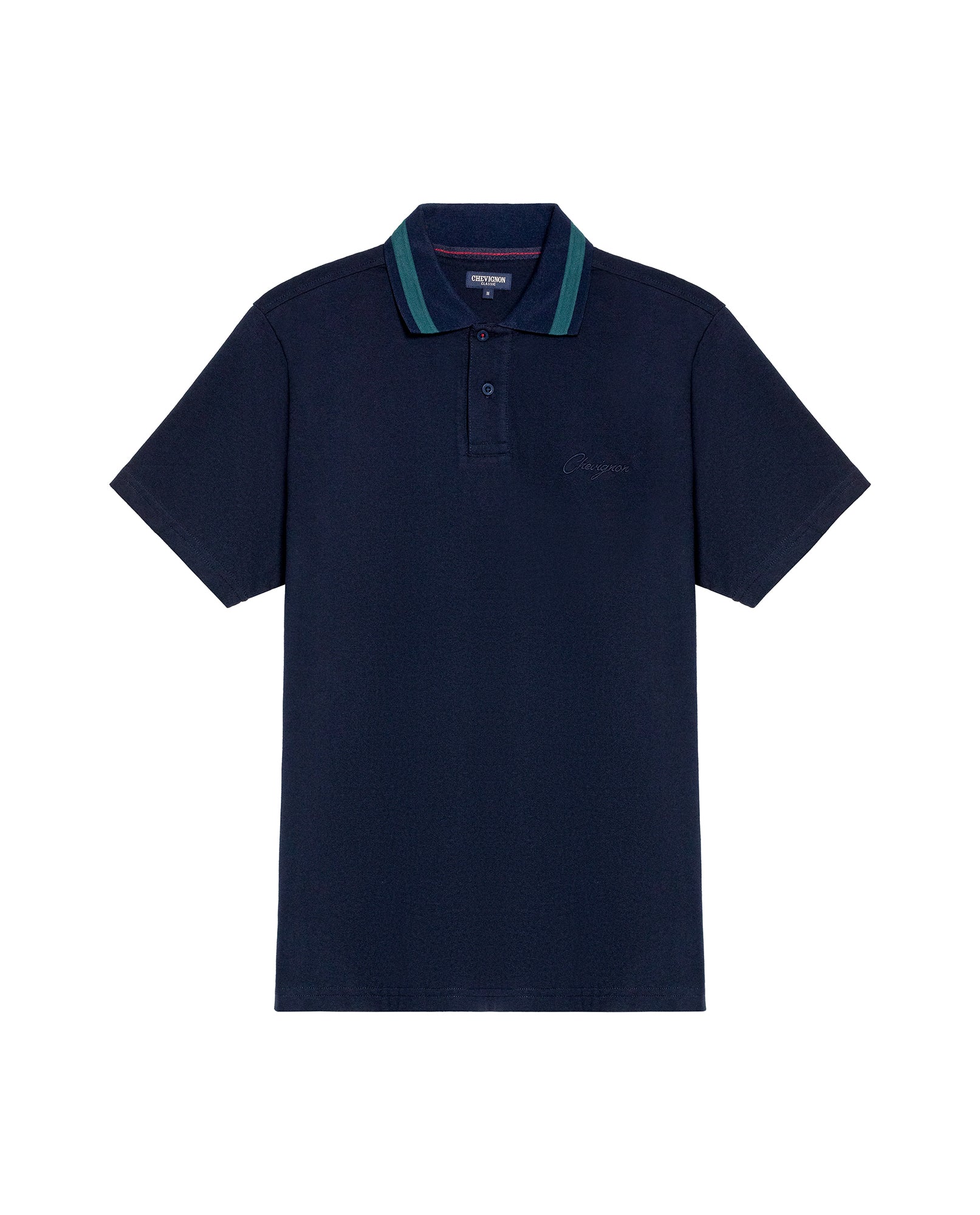 Men's Relaxed Fit Short Sleeve Polo Shirt in Cotton Stretch Blend, Nautical 609G009 - 2