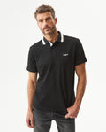 Men's Relaxed Fit Short Sleeve Polo Shirt in Cotton Stretch Blend, Nautical 609G009 - 1