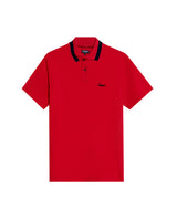 Men's Relaxed Fit Short Sleeve Polo Shirt in Cotton Stretch Blend, Nautical 609G009 - 2