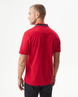Men's Relaxed Fit Short Sleeve Polo Shirt in Cotton Stretch Blend, Nautical 609G009 - 5
