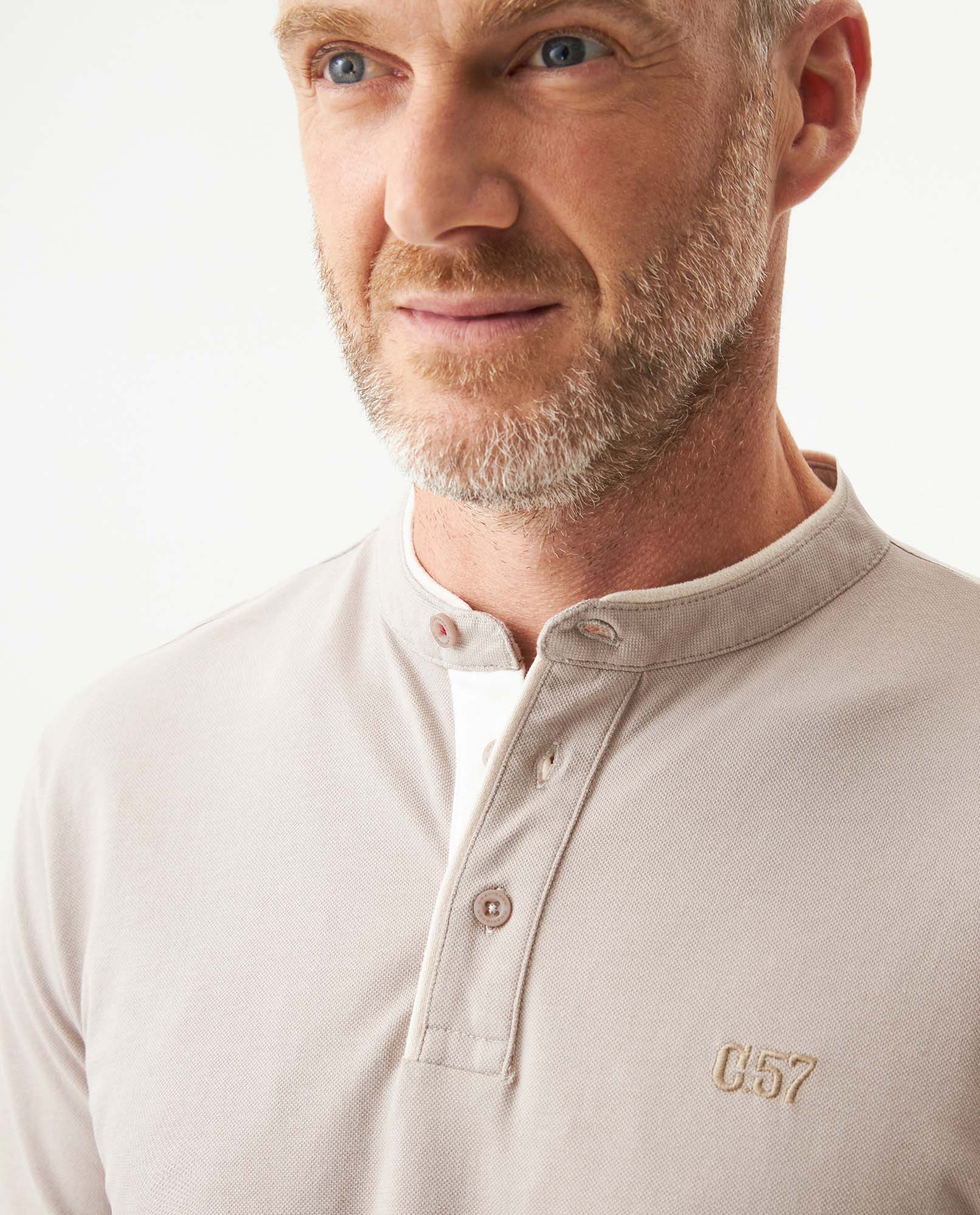 Men's Slim Fit Polo Shirt in Cotton Stretch Blend, Coastline 609G010 - 4