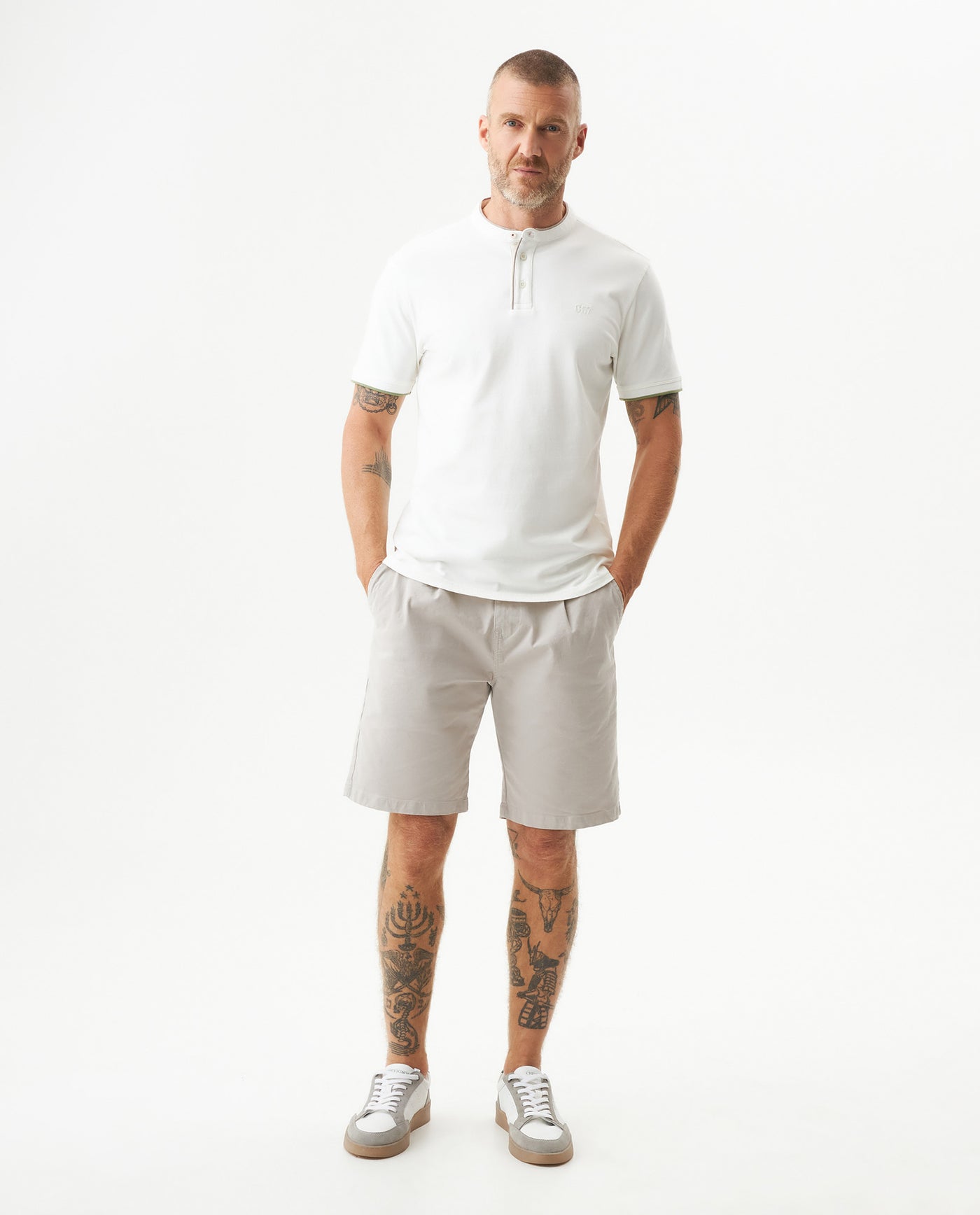 Men's Slim Fit Polo Shirt in Cotton Stretch Blend, Coastline 609G010 - 3