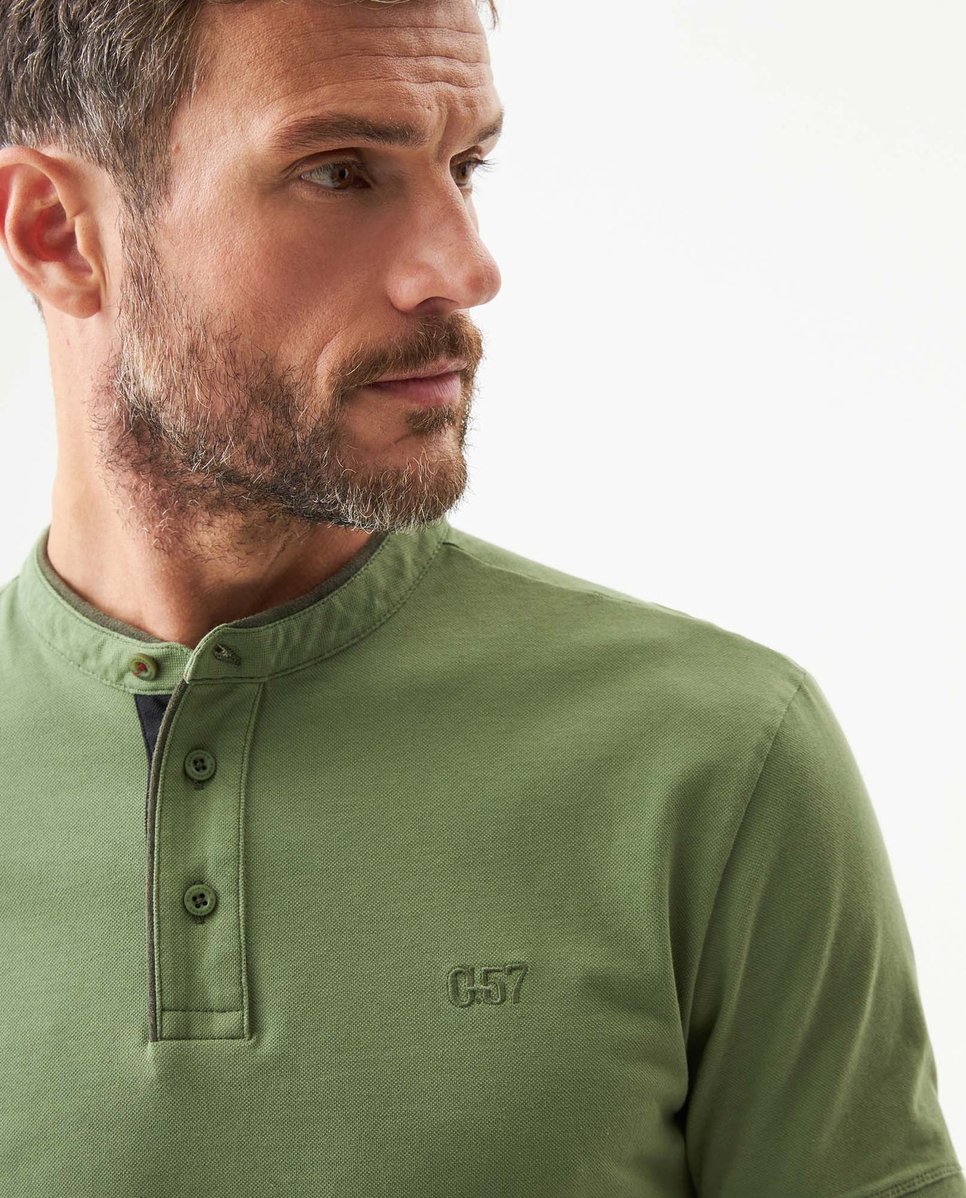Men's Slim Fit Polo Shirt in Cotton Stretch Blend, Coastline 609G010 - 4