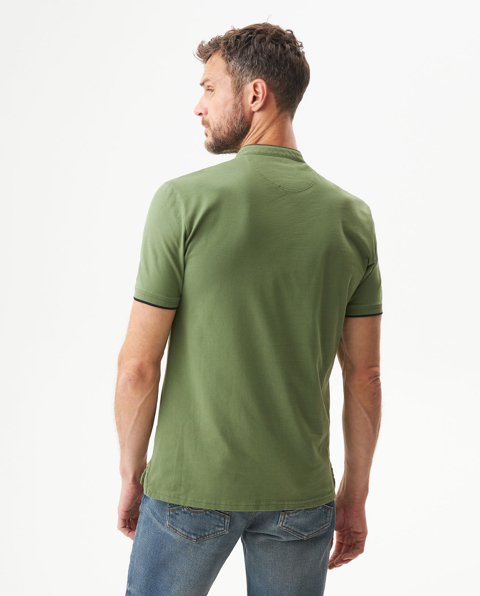 Men's Slim Fit Polo Shirt in Cotton Stretch Blend, Coastline 609G010 - 5