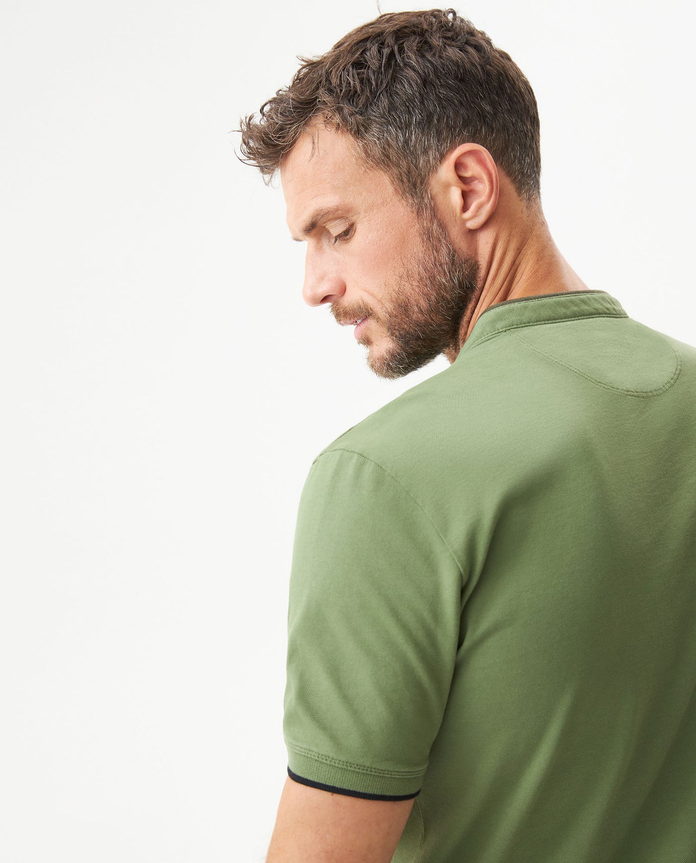 Men's Slim Fit Polo Shirt in Cotton Stretch Blend, Coastline 609G010 - 6